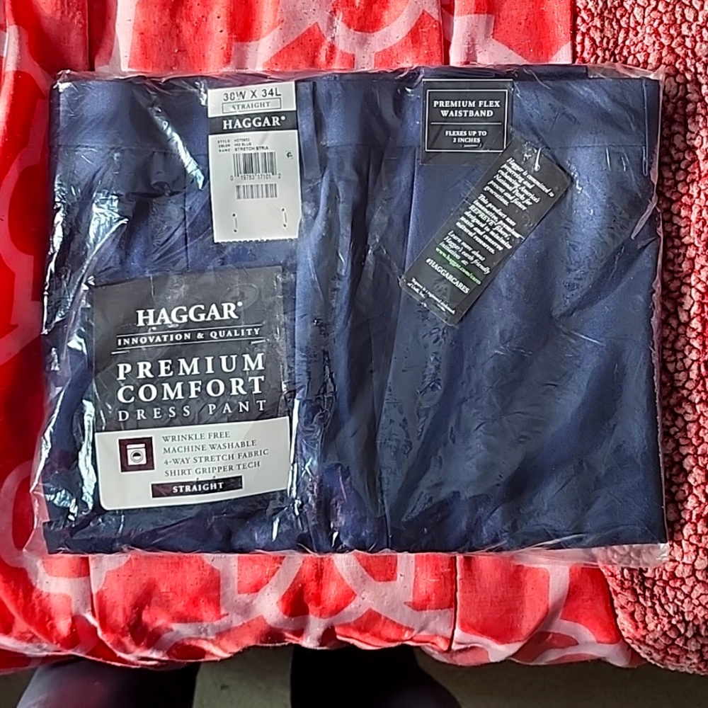 BRAND NEW Haggar Blue Dress Pants  38x34